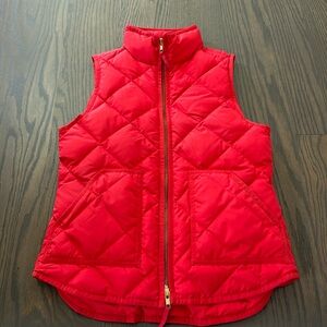 J. CREW XXS Red Quilted Vest